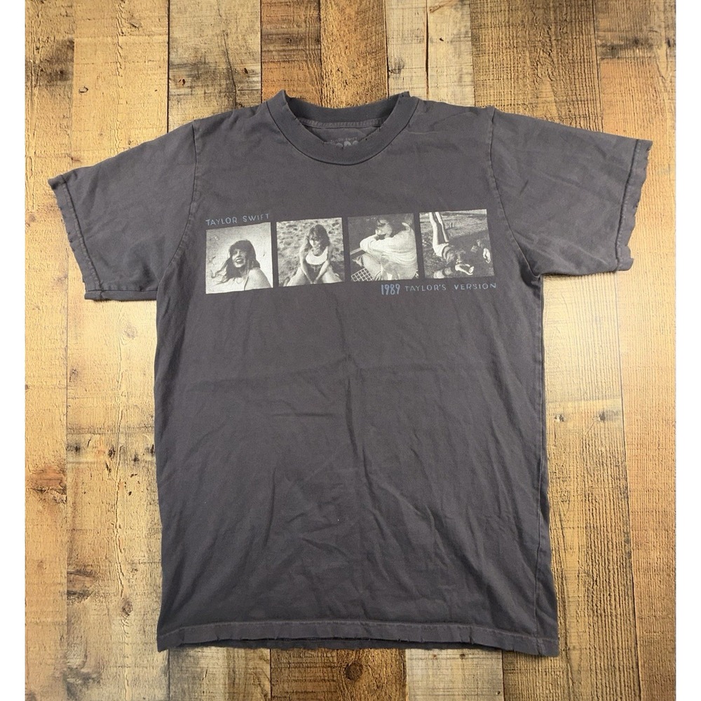 Taylor Swift 1989 Taylor's Version Charcoal Photo T-shirt Size SMALL